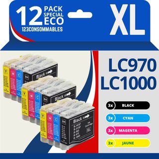 123consommables - Lc970 - Cartouche D'encre Compatible Pour Brother Lc-970 Lc-1000 Xl Pour Brother D