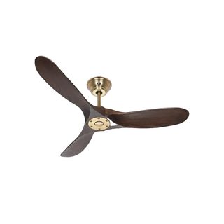 Ventilateur Plafonnier Casafan Eco Genuino 122cm Brushed Brass/walnut