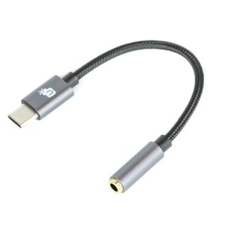 Inovu Adaptateur Audio Usb-c Vers Jack 3.5 Mm Avec Dac 24 Bits Et Câble Nylon 14 Cm