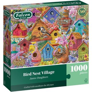 Puzzle Jumbo Falcon De Luxe Village Des Oiseaux 1000 Pièces 12 Ans+