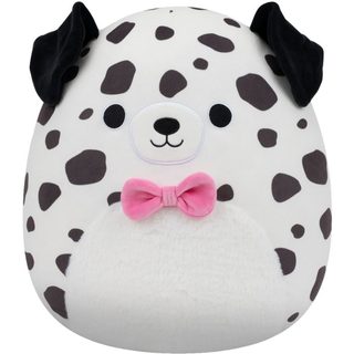 Peluche Dalmatien Squishmallows Dustin 40 Cm Avec Ventre Duveteux Et Nœud Papillon