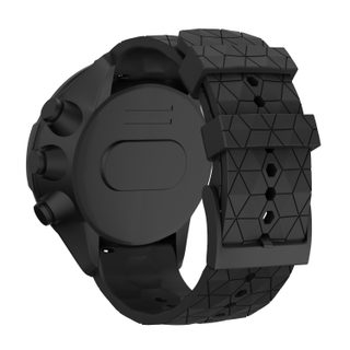 Bracelet (24 Mm) En Silicone Pour Suunto Spartan Sport Wrist Hr/9 Baro/9/d5/7 Black Modèle 1