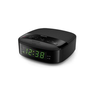 Radio Réveil Philips Tar3205/12 Fm Double Alarme Led Noir 13,1 X 5,4 X 13,1 Cm