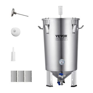 Vevor Cuve Brassage Bière Inox 304, 30l, Avec Base, Couvercle, Robinet, Thermomètre, Pour Brasseur Maison.