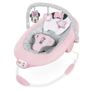 -minnie-transat Bébé Arche Avec Jouets D'éveil Disney Amovible, 8 Mélodies, Vibrations Calmantes, Cale Tete Évolutif