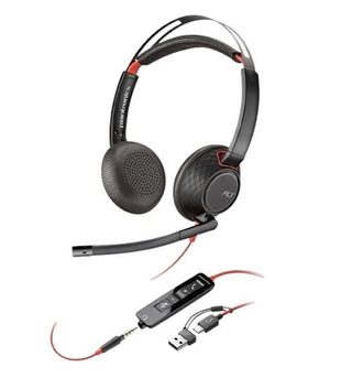 Casque Pc Poly Voyager Blackwire 5220 Stereo + Adapt Usb-c/a