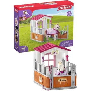 Box Avec Jument Lusitanienne, Coffret Schleich Avec 12 Éléments Dont 1 Cheval Schleich Inclus