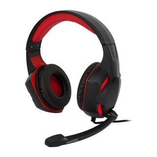 Casque Pro Gamer Amstrad Basic Ams H555 Rouge Avec Rétroéclairage Led