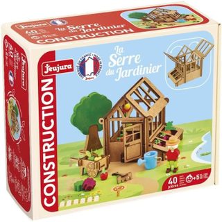 Jeujura Set de construction en bois La Serre du Jardinier 8099 40 pièces à assembler