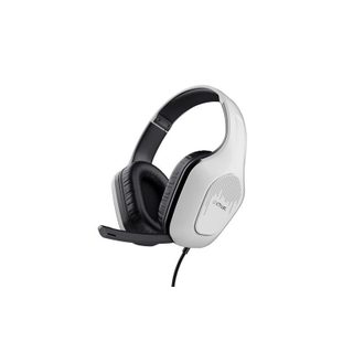 Casque Gaming Supra Auriculaire Filaire Trust Gxt 415ps Zirox Pour Ps5 Et Ps4 Blanc