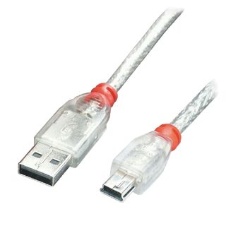 Câble Usb Lindy Usb (m) Bis Mini-usb, Typ B (m) - 2,0m Transparent