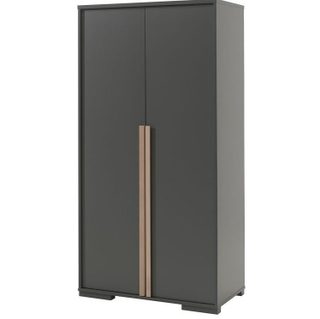 Vipack Armoire 2 Portes Bois Hêtre Gris Anthracite London