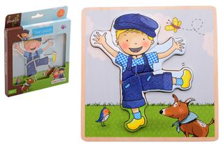Johntoy Puzzle Fien Et Teun - Jouet Éducatif En Carton Pour Enfants
