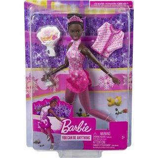 Poupee Barbie Metier : Patineuse Artistique + Accessoires - Sport De Glace - Mattel - Hcn31