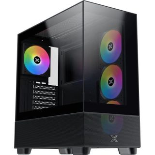Boîtier Pc Moyen Tour Sans Alim Endorphin Air V2 (noir) E-atx/atx 4x120mm A-rgb Usb-c/3.0/2.0 Verre Trempé