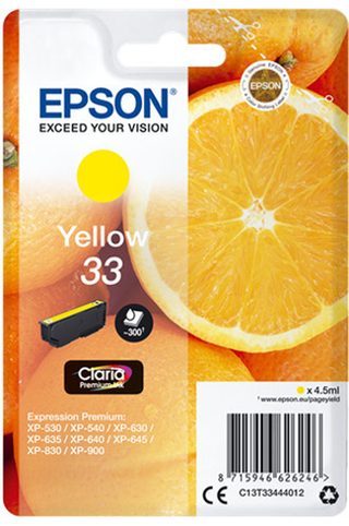 Cartouche D Encre Epson Orange 33 Jaune