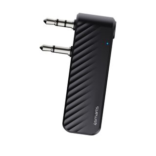 Transmetteur Audio Bluetooth Double Jack 3.5mm Rabattable Mode Avion Noir 4smarts