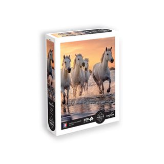 Puzzle Sentosphere Puzzle 500 Pièces Xl Chevaux En Camargue Jaune Carton Recyclé