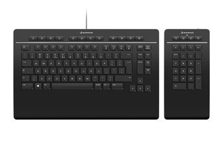 3dconnexion Keyboard Pro With Numpad Clavier Bureau Usb + Rf Wireless + Bluetooth Qwerty Us International Noir
