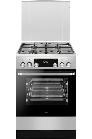 Cuisinière Amica Acm7005rx 4 Foyers Gaz Four Électrique 77 L Inox