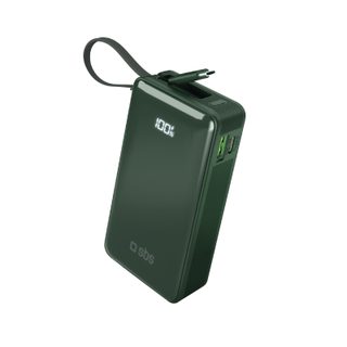 Sbs Ttbb10000lcdtcpd20g Banque D'alimentation Électrique 10000 Mah Vert