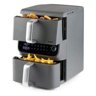 Domo Do549fr Friteuse Double 10 L Autonome 2500 W Friteuse D’air Chaud Gris