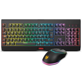 Krom Kabala Clavier Souris Incluse Gaming Rf Sans Fil Qwerty Espagnole Noir