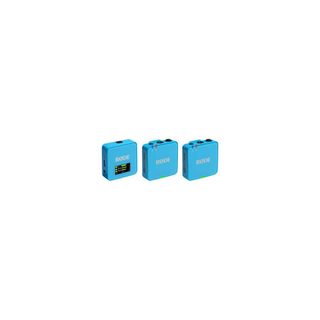 Système Micro Sans Fil Wireless Go Iii Clip-on Plastique Bleu 1rx+2tx Røde