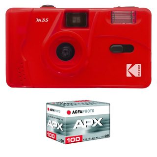 Kodak M35 - Appareil Photo Rechargeable 35mm, Objectif Grand Angle Fixe, Viseur Optique , Flash Intégré, Pile Aaa