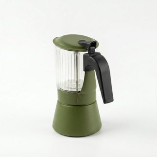 Cafetière Italienne Inoxibar Clair Vert 6 Tasses Bille Sécurité Valve Verre
