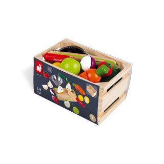 Set Maxi Cuisine Janod Fruits Et Légumes À Découper Bois Multicolore