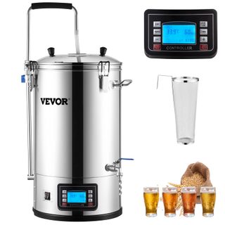 Vevor Cuve Brassage 30 L, Système Tout-en-un Inox 35l, Pompe, Écran Lcd, Pour Brassage Maison.