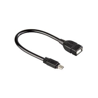 Adaptateur Câble Hama Tech-line 75039626 Mini Usb B Mâle Vers Usb A Femelle 0,15 M Noir