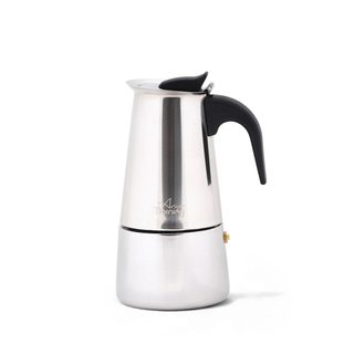 Cafetière Moka Any Morning 200 Ml Inox Induction 4 Tasses Valve Sécurité