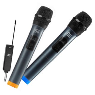 D2 Pack 2 Microphone Dynamique Dii Sans Fil Avec Écrans Omnidirectionnel Récepteur Rechargeable, Jack 6.35mm Pack De 2p
