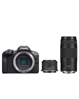 Appareil Photo Hybride Canon Pack Eos R100 + Rf-s 18-45mm F4.5-6.3 Is Stm + Rf 75-300mm F4-5.6