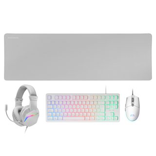 Mars Gaming Mcp-rgb3 Clavier Souris Incluse Usb Qwerty Espagnole Blanc