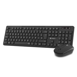 Subblim Subkbc-cssw10 Clavier Souris Incluse Universel Rf Sans Fil Qwerty Espagnole Noir