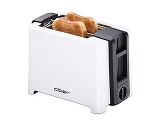 Cloer Toaster 3531 2 Part(s) 900 W Noir, Blanc