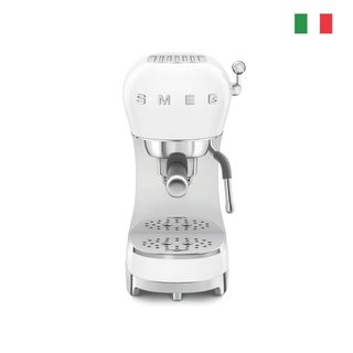 Machine À Expresso Smeg Ecf02wheu 15 Bar 1350 W Blanc Plastique Chrome Poli Acier Inoxydable