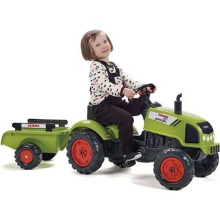 Falk Tracteur A Pédales Claas Avec Remorque