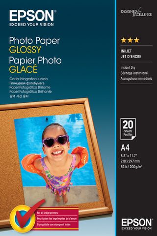 Epson Photo Paper Glossy - A4 - 20 Feuilles