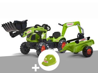 Tractopelle Enfant Claas Arion 410 2 À 5 Ans Falk + Casque