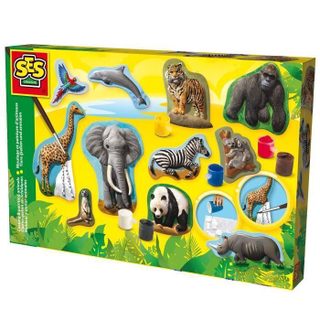 Moulage Et Peinture - Hobby - Animaux - Plâtre Lavable - 11 Figurines A Créer - Age : 5+