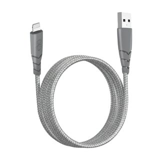 Câble Ultra-renforcé Usb A/lightning 2.4a Résistant À 50 000 Flexions À 180° 2m Gris Force Power
