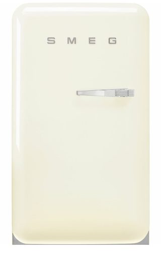 Smeg Refrigerateur 1 porte, 122 L dont refrigerateur froid statique 105 L et congelateur **** froid statique 17 L, bac a legumes, eclairage LED, 35 dB(A) / B, classe D, prevoir un deport de porte, cote charnieres, de 25 cm pour l''ouverture