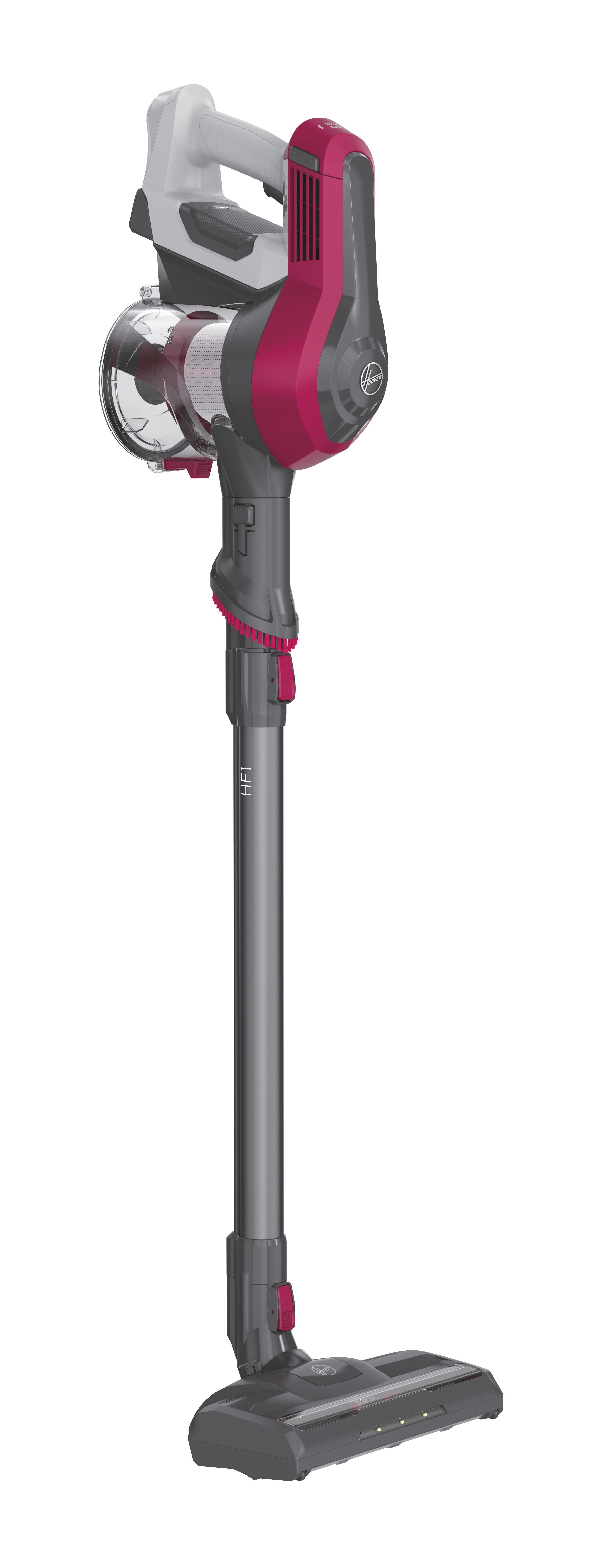 Hoover Hf1 Hf110p 011 Aspirateur Balai Batterie Sec Tissu Sans Sac 0,9 L Magenta