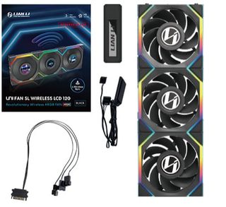 Lian Li Uni Fan Sl Wireless Lcd 120 Reverse Blade Boitier Pc Ventilateur 12 Cm Noir 3 Pièce(s)
