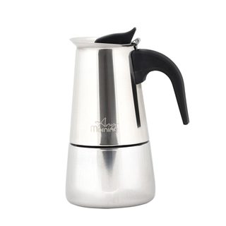 Cafetière Moka Any Morning Inox 300 Ml Induction 6 Tasses Facile À Nettoyer