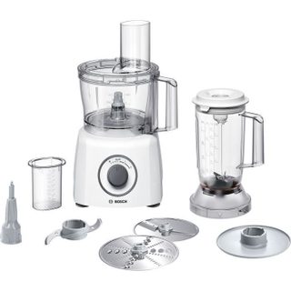 Robot Multi Multitalent3 - Blanc - 800 W - 2 Vitesses Et Pulse - Bol Mélangeur 2,3 L - Bol Mixeur 1 L - 2 Disques